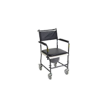 Portable, Upholstered Commode with Wheels and Drop-Arm - Image 4