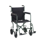Deluxe Fly-Weight Aluminum Transport Chair with Removable Casters