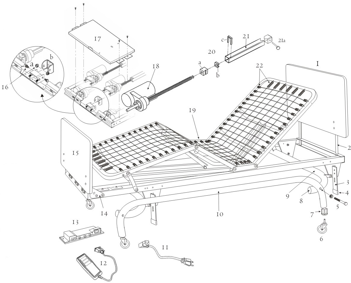 full-electric-ltc-bed-parts