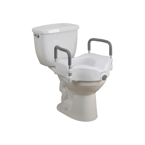 g2 2 in 1 Locking Elevated Toilet Seat with Tool Free Removable Arms - Image 1