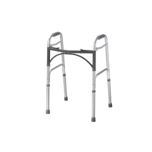 h Universal (Adult/Junior) Deluxe Folding Walker, Two Button - Image 1