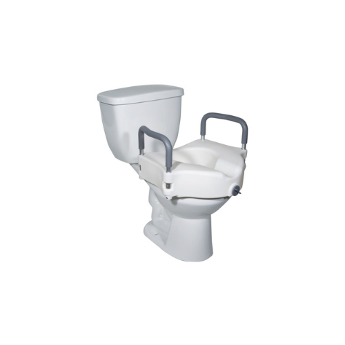a4 2-in-1 Locking Raised Toilet Seat with Tool-free Removable Arms - Image 1