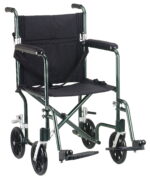 Deluxe Fly-Weight Aluminum Transport Chair with Removable Casters - Image 5