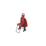 Deluxe Rolling Shopping Cart with Seat - Image 4