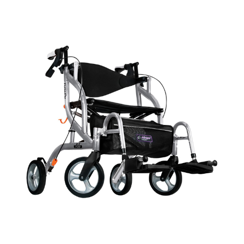 111 AiRGO Fusion Rollator & Transport Chair Black - Image 1