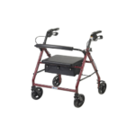 Aluminum Rollator wit Fold Up & Removable Back Support, Padded Seat, 8” Casters & Loop Locks
