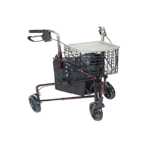 z Deluxe 3 Wheel Aluminum Rollator, 8'' Casters with Loop Locks - Image 1